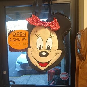 Minnie Mouse Tote Bag with Red Polka Dot Bow